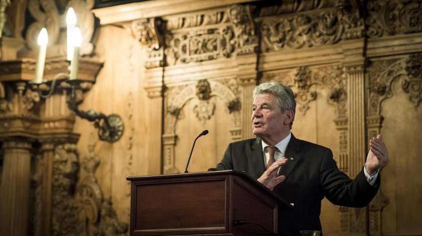Bundespräsident a.D. Joachim Gauck hält eine Rede - Archivbild