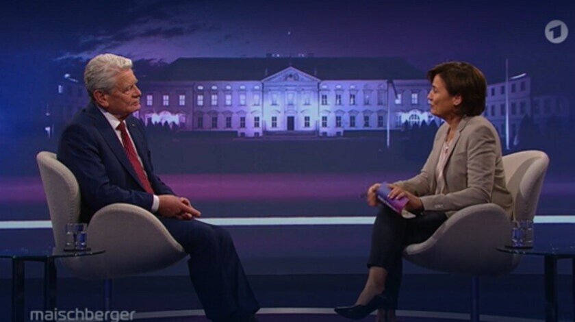 Bundespräsident a.D. Joachim Gauck zu Gast in der Sendung "Maischberger"