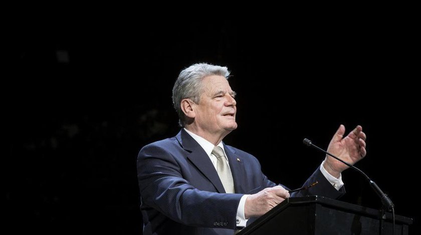 Bundespräsident a.D. Joachim Gauck hält eine Rede - ARCHIVBILD