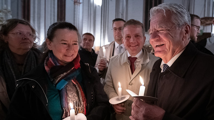 Bundespräsident a.D. Joachim Gauck beim Festgottesdienst im Schweriner Dom