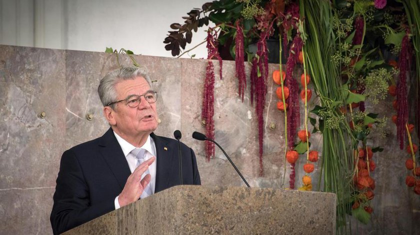 Bundespräsident a.D. Joachim Gauck hält eine Rede - ARCHIVBILD