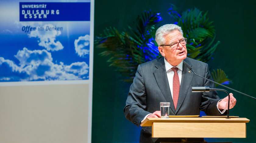 Bundespräsident a.D. Joachim Gauck hält die Mercator-Vorlesung an der Universität Duisburg