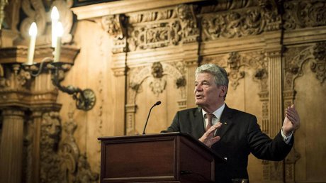 Bundespräsident a.D. Joachim Gauck hält eine Rede - Archivbild