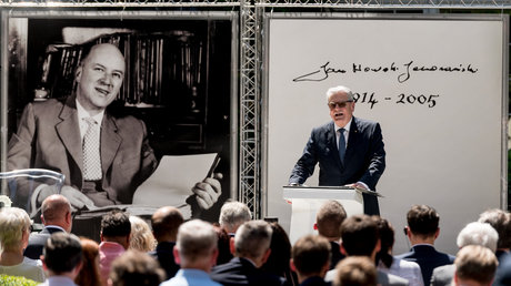 Bundespräsident a.D. Joachim Gauck hält eine Rede in Breslau anlässlich der Verleihung des Jan Nowak-Jeziorański-Preises