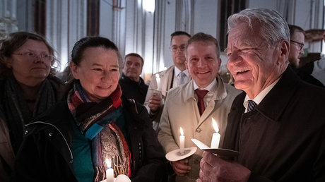 Bundespräsident a.D. Joachim Gauck beim Festgottesdienst im Schweriner Dom