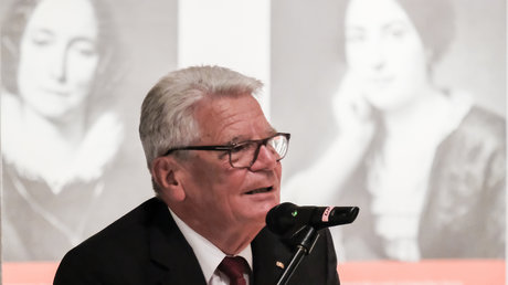 Bundespräsident a.D. Joachim Gauck hält eine Ansprache zur Eröffnung der Mendelssohn-Lektionen in Berlin