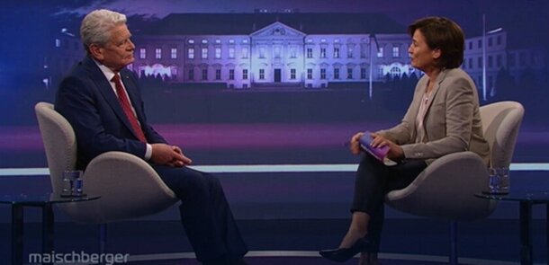 Bundespräsident a.D. Joachim Gauck zu Gast in der Sendung "Maischberger"